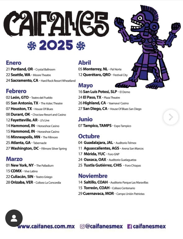 Caifanes en Mexico 2025