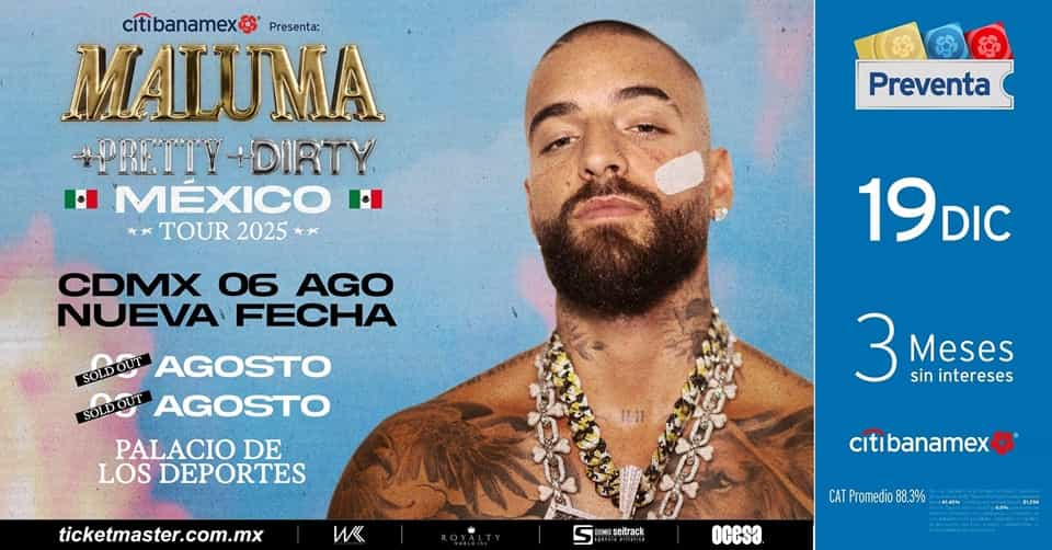 Maluma en Mexico 2025