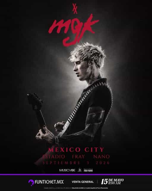 Machine Gun Kelly confirma su regreso a México con un show único en CDMX